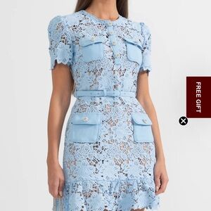 Self portrait Floral Lace Mini Dress